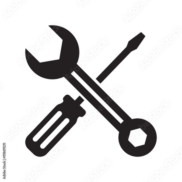 Fototapeta Repair icon vector tools icon symbol isolated