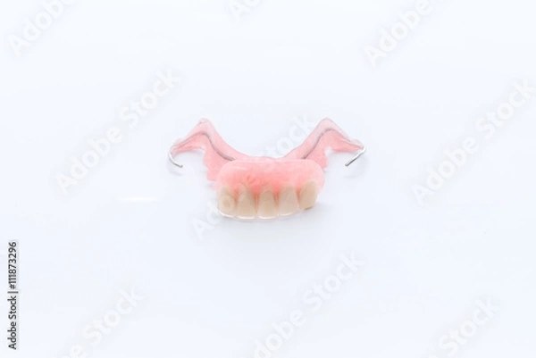 Obraz dentures on white background