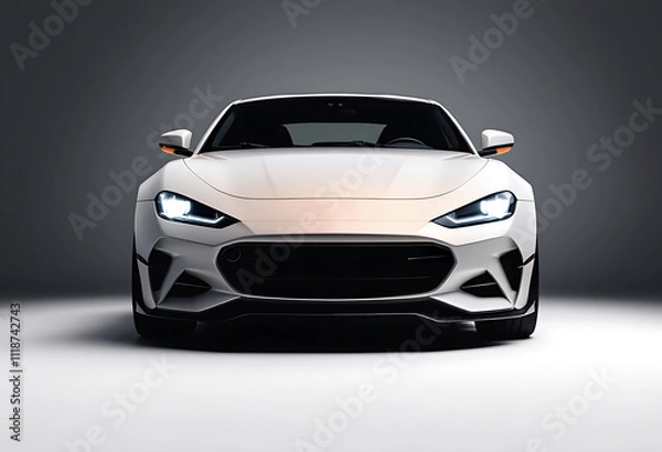 Fototapeta car isolated on white