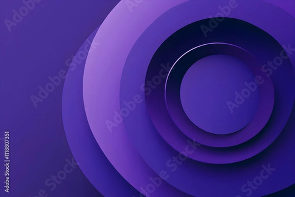 Fototapeta Abstract design featuring layered purple circles creating a modern aesthetic.
