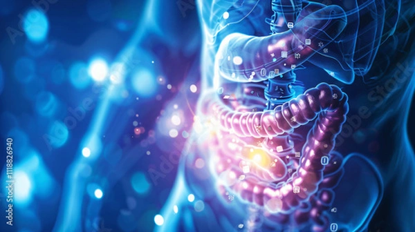 Obraz Medical Visualization of Human Digestive System