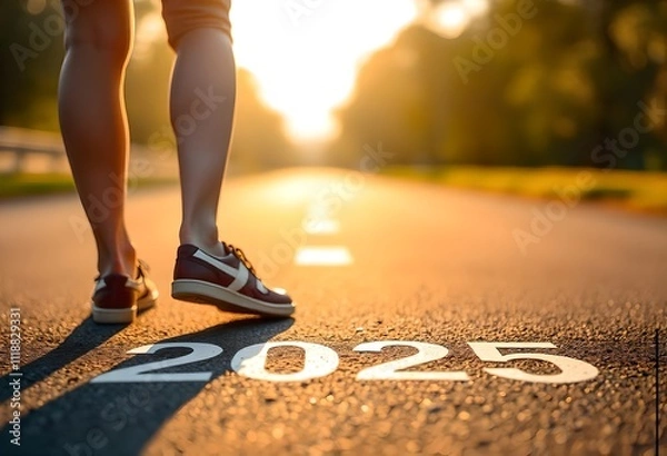 Fototapeta Step. Happy new year 2025