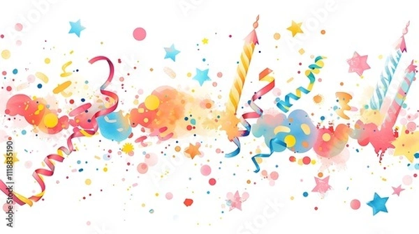 Fototapeta Colorful Plastic Spirals in a Cartoon Style, Twisting and Turning with Playful Vibrancy Against a Bright, Fun Background