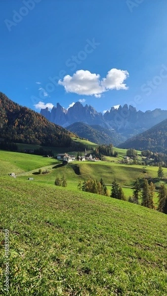 Obraz Italian village on mountain