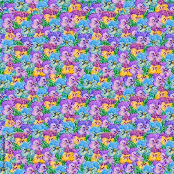 Obraz A field of pansies