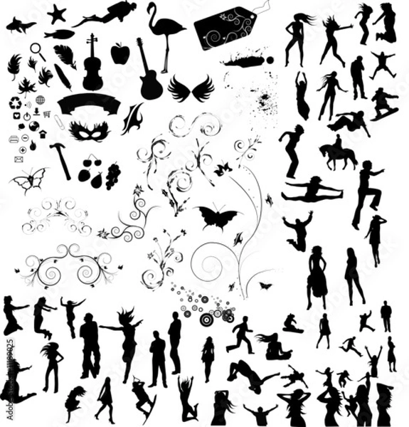 Obraz large set of vector design elements