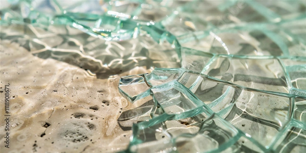 Fototapeta Crack effect of broken glass version 7