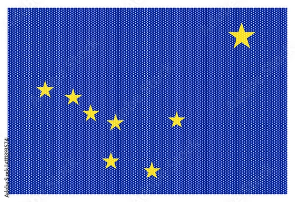 Obraz Alaska State Flag White Dots