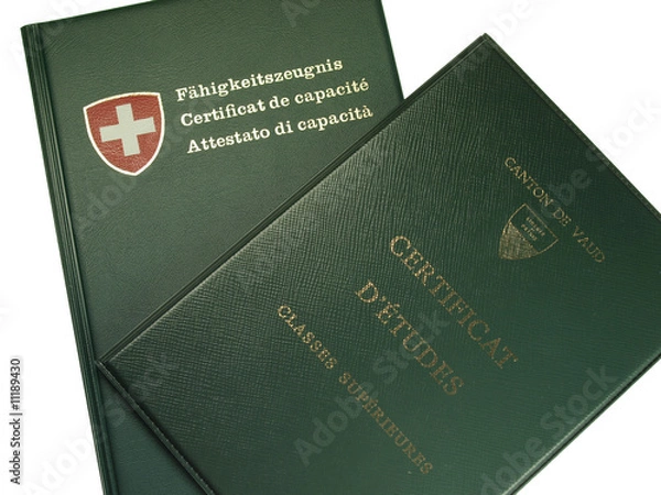 Obraz Certificats d'études, suisse.