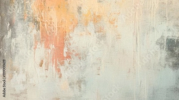 Fototapeta Abstract Art Canvas Texture: Beige, Gray, Peach Hues, Expressive Strokes, Visual Delight, Creative Inspiration