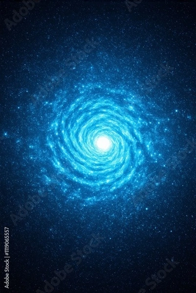 Fototapeta a close up of a spiral galaxy with a bright light in the middle