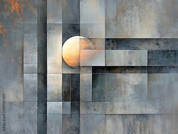 Fototapeta Convergence of Light: Abstract Geometric Symphony