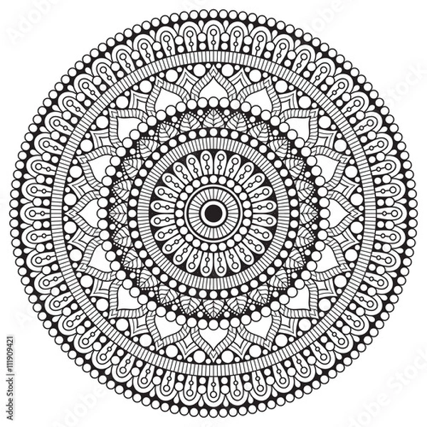 Fototapeta Vector indian Mandala
