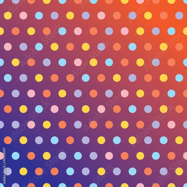 Obraz Polkadots background vector design illustration.