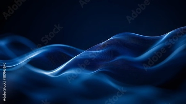 Obraz music notes in blue dark abstract background