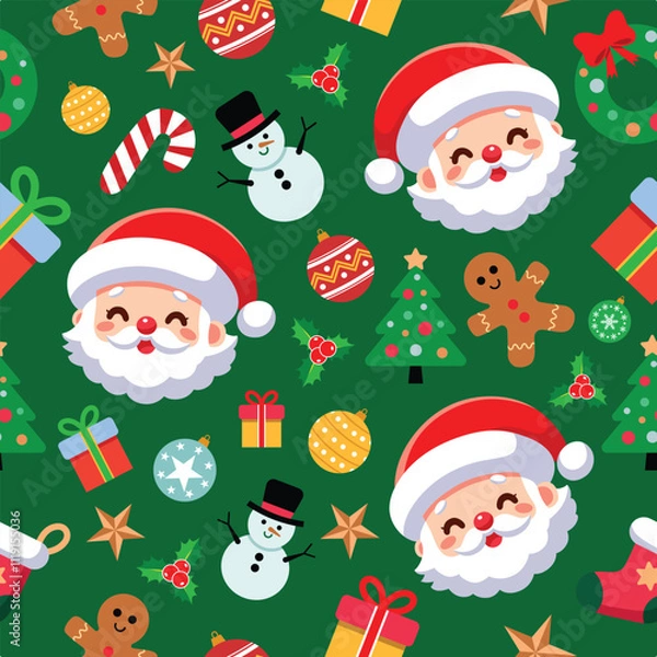 Obraz christmas seamless pattern