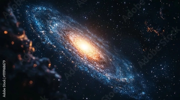 Fototapeta Andromeda Galaxy Astrophotography of Spiral Galaxy in Space