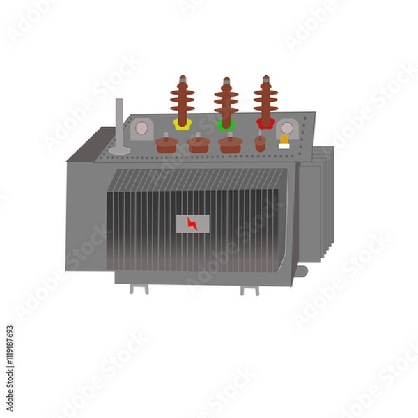 Obraz Electric transformer, vector illustration