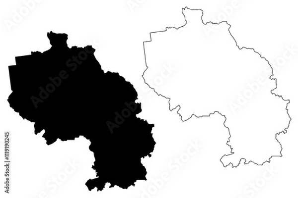 Fototapeta Aizpute Municipality (Republic of Latvia, Administrative divisions of Latvia, Municipalities and their territorial units) map vector illustration, scribble sketch Aizpute map