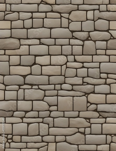 Fototapeta Paving stones - seamless pattern in vector - hyper realistic illustration texture background