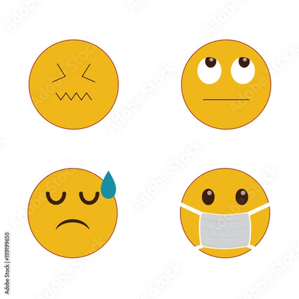 Obraz Mixed emoji set
