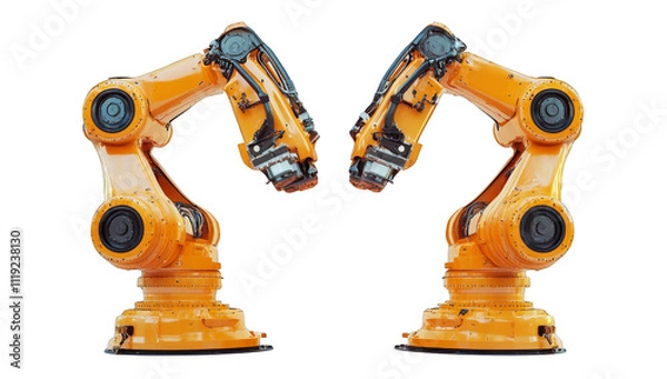 Fototapeta excavator isolated on white