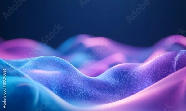 Obraz A blurred background featuring energetic waves in blue and purple tones, creating an electric, futuristic feel. Ideal for sci-fi, digital art, or dynamic modern design projects.