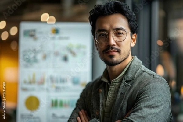 Fototapeta Engineer developing product prototypes in modern office environment