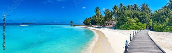 Obraz Beach resort in the Maldives, Asia