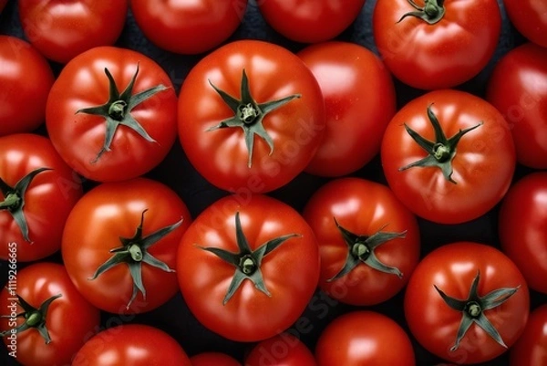 Fototapeta there are many tomatoes that are on the table together