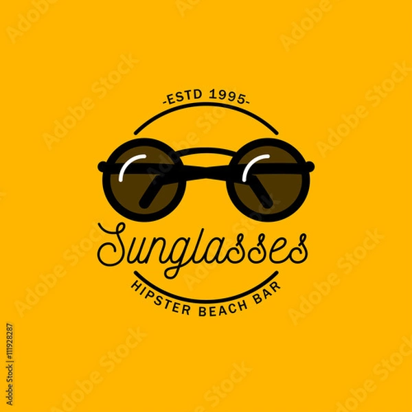 Obraz Logo with the image of round sunglasses