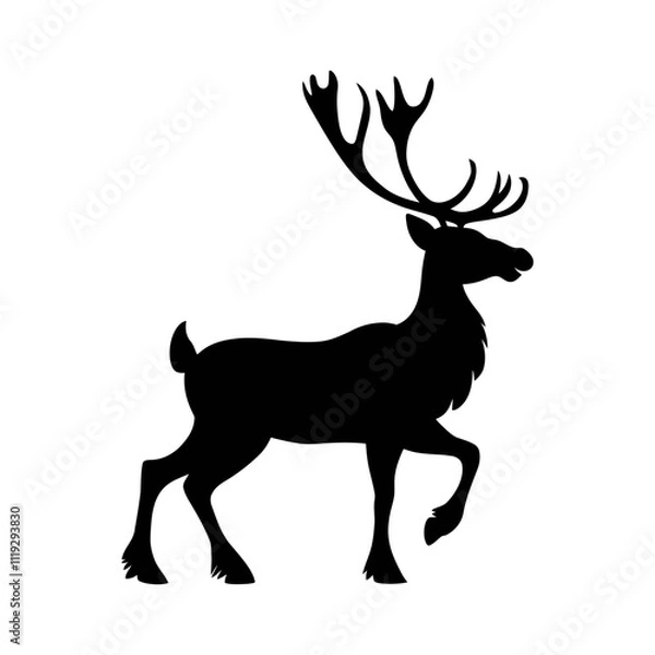 Obraz reindeer silhouette vector image 