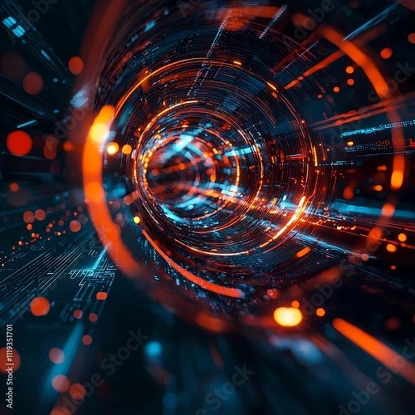 Fototapeta Digital Tunnel