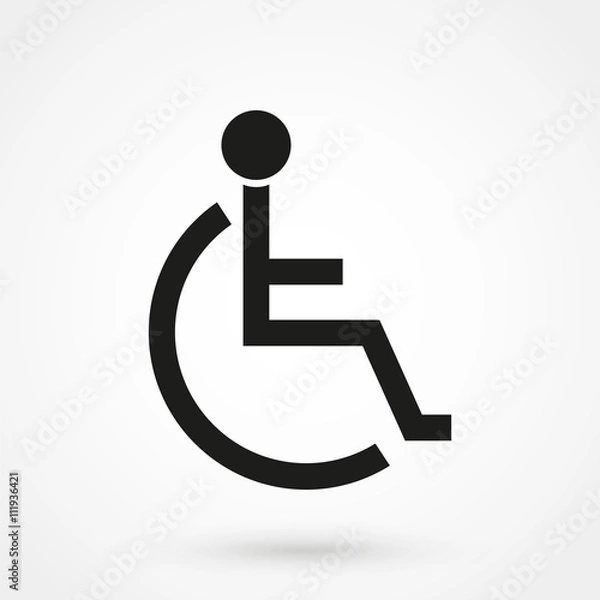 Fototapeta Disabled Handicap Icon vector