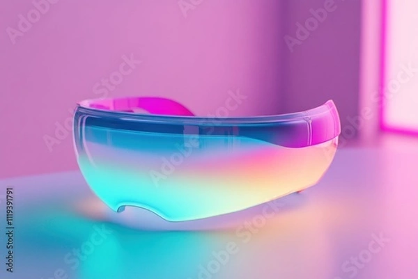 Fototapeta  futuristic pair of colorful sunglasses with a gradient lens design 