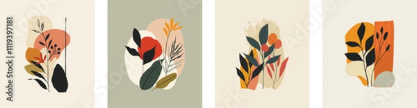 Obraz Modern poster with minimalist design elements