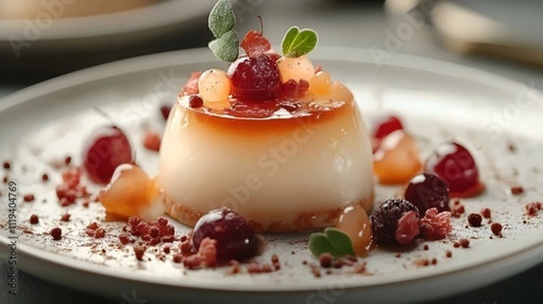 Fototapeta A dessert with a cherry on top