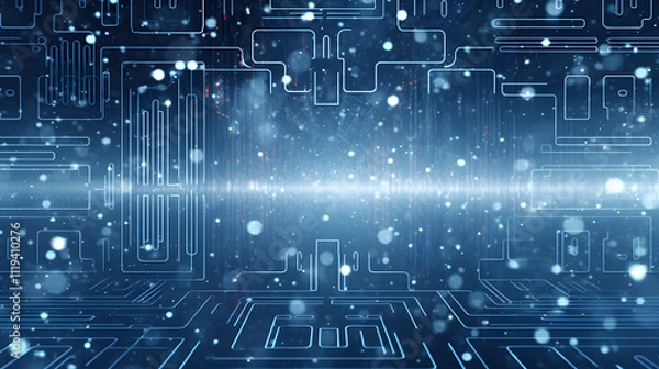 Fototapeta Cyber winter background, copy space for text