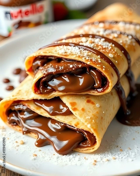 Obraz image de crêpes au Nutella