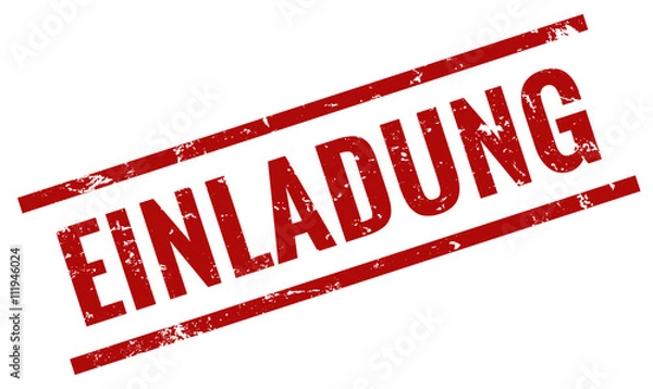 Obraz Einladung stempel rot grunge