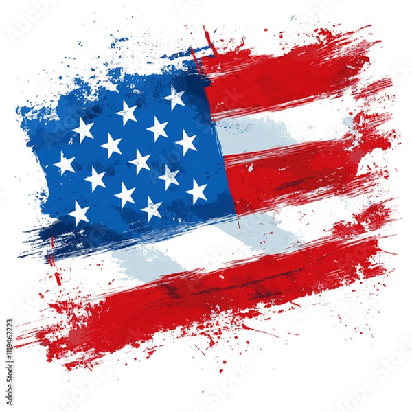 Obraz Creative Stylized American Flag