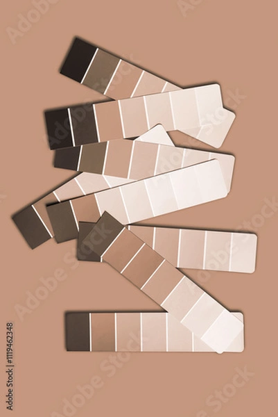 Fototapeta Color samples palette design catalog.  New trending colour of the 2025 year 