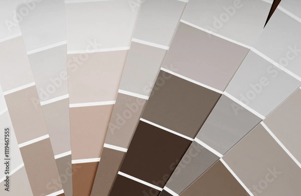 Obraz Blue Color samples palette design catalog. New trending colour of the 2025 year 
