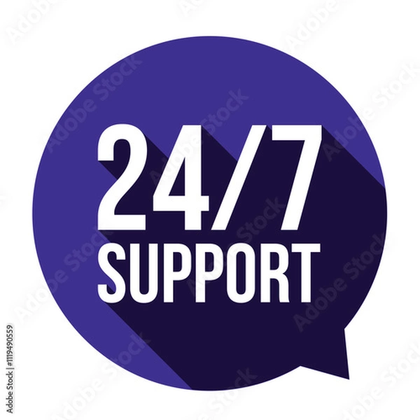 Obraz 24 hours a day call service, 24-7 support