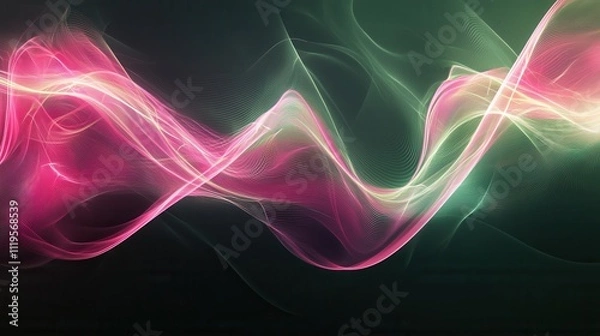 Fototapeta Elegant Dynamic Background with Grainy Dark Waves and Fluid Color Transitions