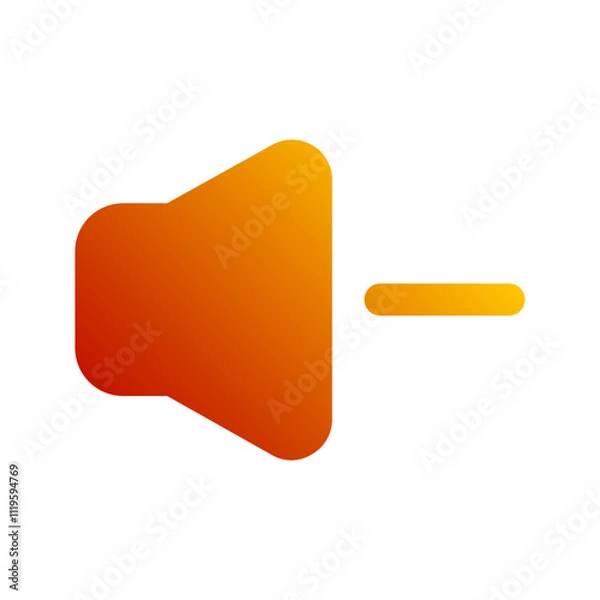 Obraz volume down gradient icon