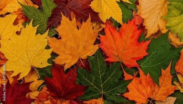 Fototapeta 秋の葉のハーモニー