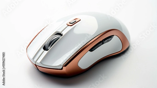Fototapeta Computer gaming mouse isolated on white