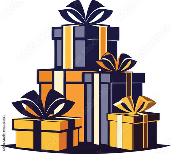 Obraz Gift box vector silhouette