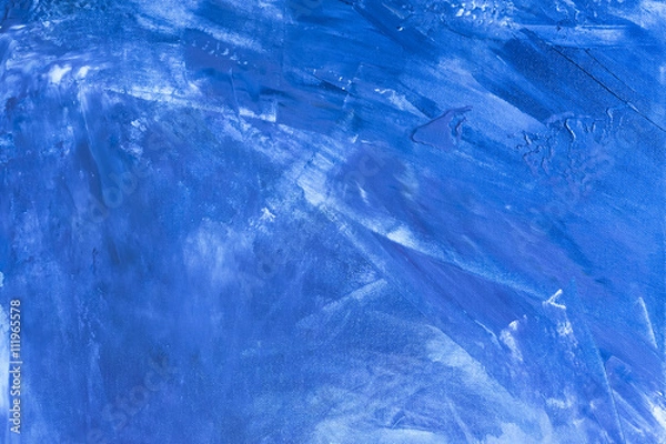 Obraz Textured blue painted background